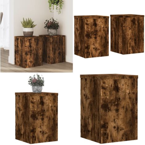 Supporti per Piante 2 pz Rovere 25x25x35 cm Legno Multistrato - Supporti per vasi - Supporti in legno