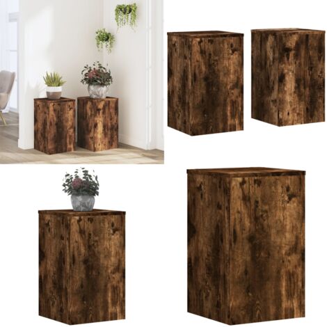 Supporti per Piante 2 pz Rovere 30x30x50 cm Legno Multistrato - Supporti per vasi - Supporti in legno