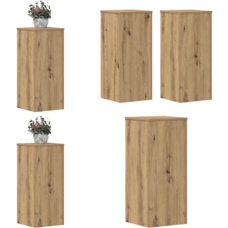 Supporti per Piante 2 pz Rovere 30x30x70 cm in Multistrato - Supporti per vasi - Supporti per piante in legno