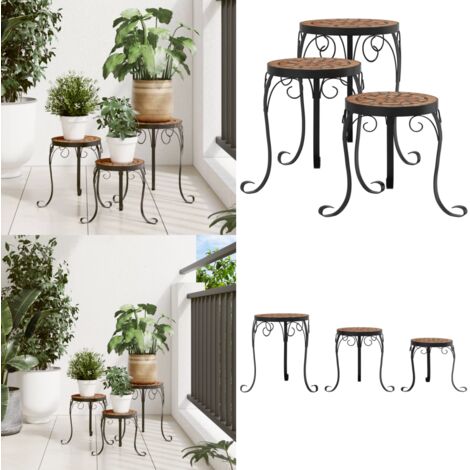 Supporti per Piante 3 pz Terracotta in Ceramica - Piante in terracotta - Supporti per fioriere