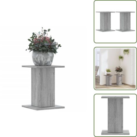 Supporti per piante 30x30x40 cm - vidaXL Supporti per Piante 2 pz Grigio Sonoma 30x30x40cm in Truciolato -