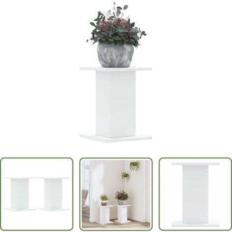 Supporti per piante in legno -  Supporti per Piante 2 pz Bianchi 30x30x40cm Legno Multistrato