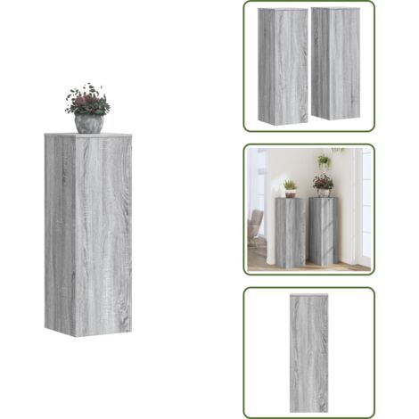Supporti per piante multistrato - vidaXL Supporti per Piante 2 pz Grigio Sonoma 33x33x100 cm Multistrato - Supporti per piante grigio sonoma