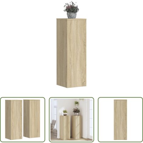 Supporti per vasi -  Supporti per Piante 2 pz Rovere Sonoma 33x33x100 cm Multistrato