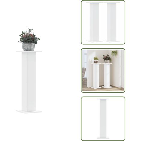 Supporti per vasi - vidaXL Supporti per Piante 2 pz Bianchi 30x30x95 cm Legno Multistrato - Supporti in truciolato