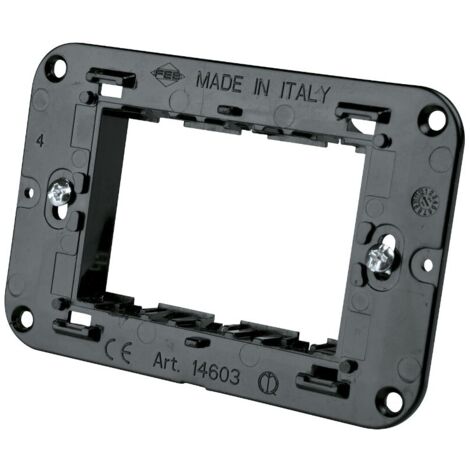 SUPPORTO 3 MODULI PLACCHE/FRUTTI SCATOLE RETTANGOLARI