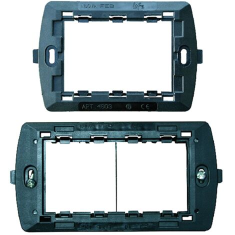 Supporto  4 Moduli Feb '4604' Con Viti. Serie Life.