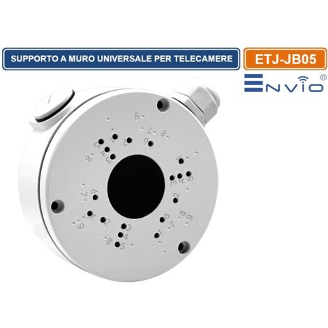 SUPPORTO A MURO METALLICO DA ESTERNO DEEP BASE PER TELECAMERE DOME E BULLET CCTV IP66