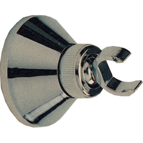 supporto a muro per doccetta duplex snodato in ottone cromato a parete