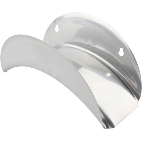 Supporto a muro per tubo flessibile in metallo grigio akhuo