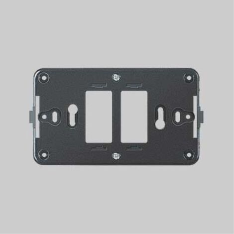 Supporto a parete 2 posti per serie "tondo" 2 moduli EC ELETTROCANALI