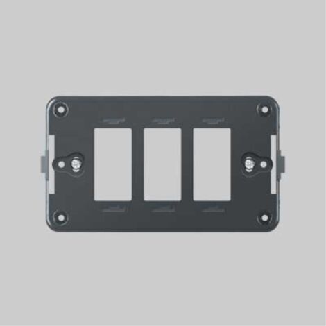 Supporto a parete per serie 'tondo' 3 moduli  EC ELETTROCANALI