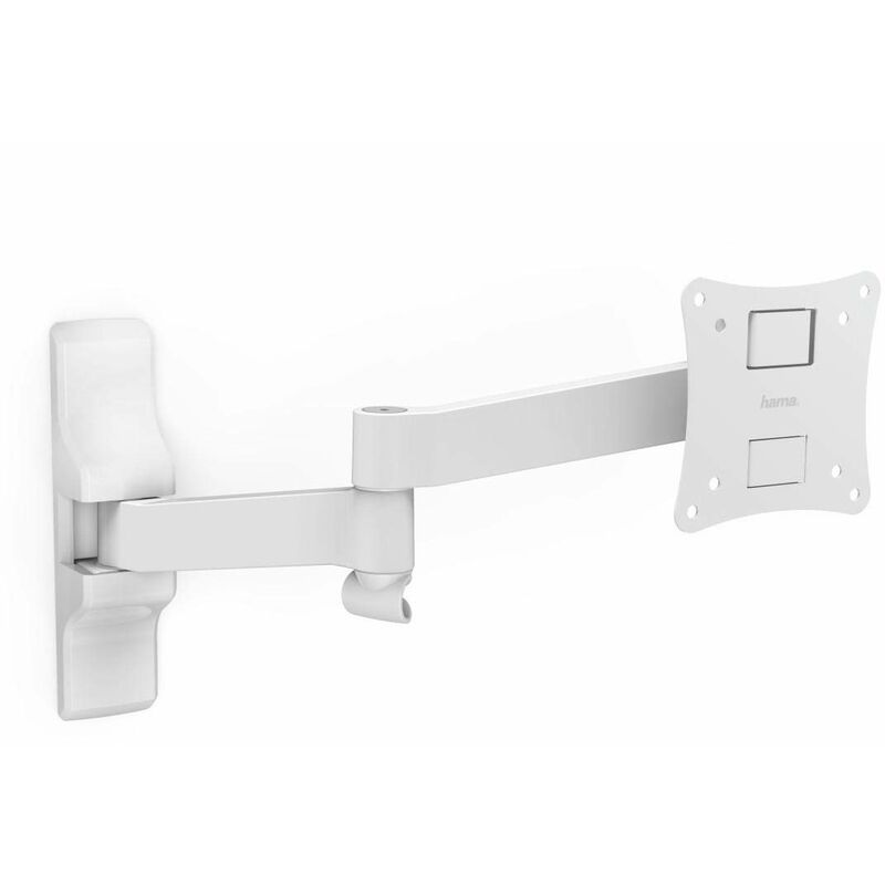 Image of Supporto per lcd Full Motion tv,xs, 66cm (26), 25 kg, Vesa 100x100,3 snodi, colore bianco - Hama