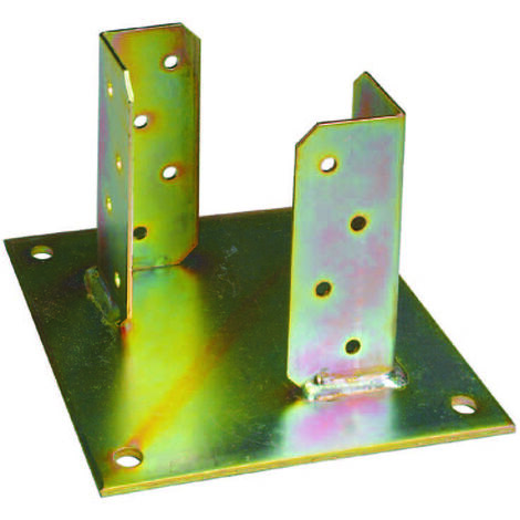 Supporto a pavimento con piastra per trave - Specifiche: base mm 230x230 p/trave da mm 160x160x185h