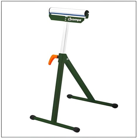 supporto a rulli con asta di appoggio regolabile in altezza - compa