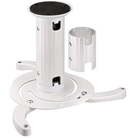 Supporto a soffitto del proiettore (M), per proiettori di piccole e medie dimensioni, completamente mobili (bianca) fino a max. 10 kg.