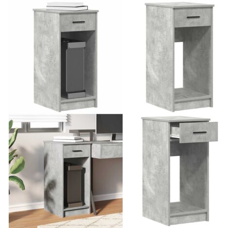 Supporto a Torre per Computer con Cassetto Grigio 35x45x77 cm - Armadio per computer - Cassetto per computer