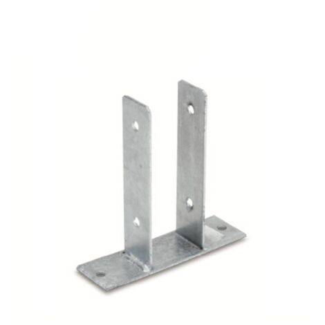 Supporto a U 9 cm per ancoraggio palo a pavimento