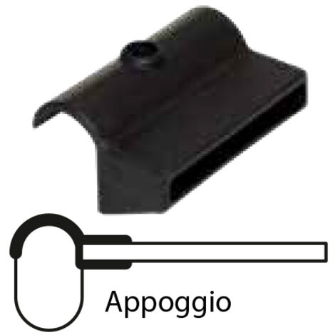 SUPPORTO AD APPOGGIO IN PVC PER ASTA ORTOPEDICA- 10,0 pz