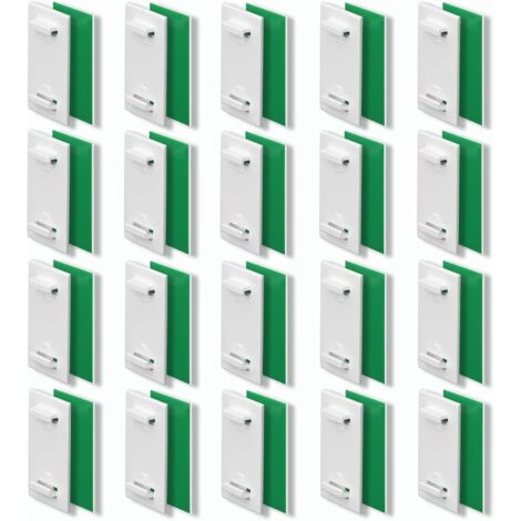 Supporto adesivo, corto, per tenda a rullo Klemmfix/Double/Duo, non necessita di foratura, da incollare, 30 pezzi, come accessorio, pezzo di ricambio per il fissaggio su finestre fisse in PVC, porte-f