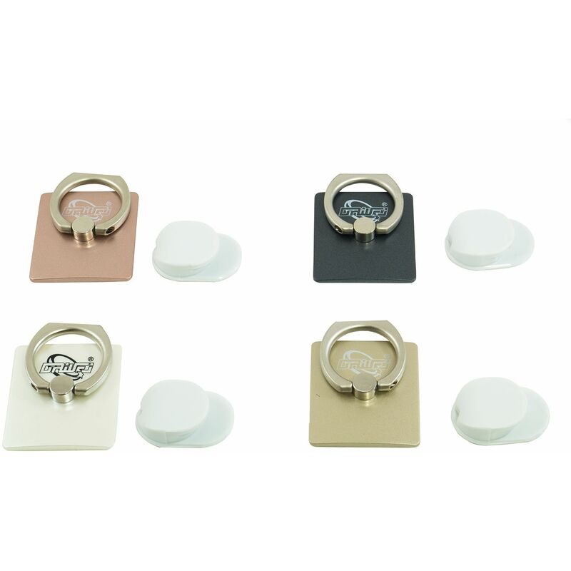 Image of Supporto anello cellulare smartphone rotazione gancio adesivo antiscivolo ring