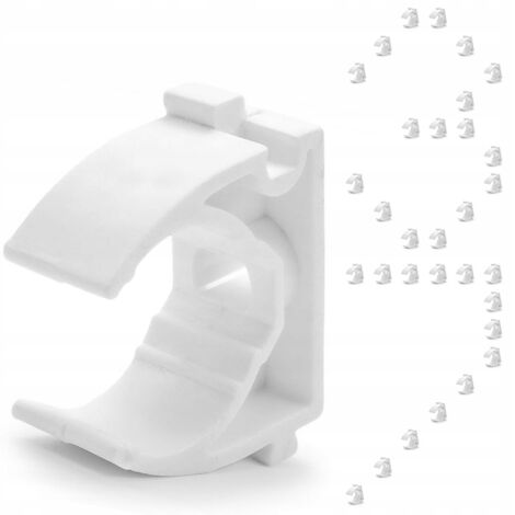 Supporto aperto bianco UO-37 per tubi PESZEL 100 pezzi