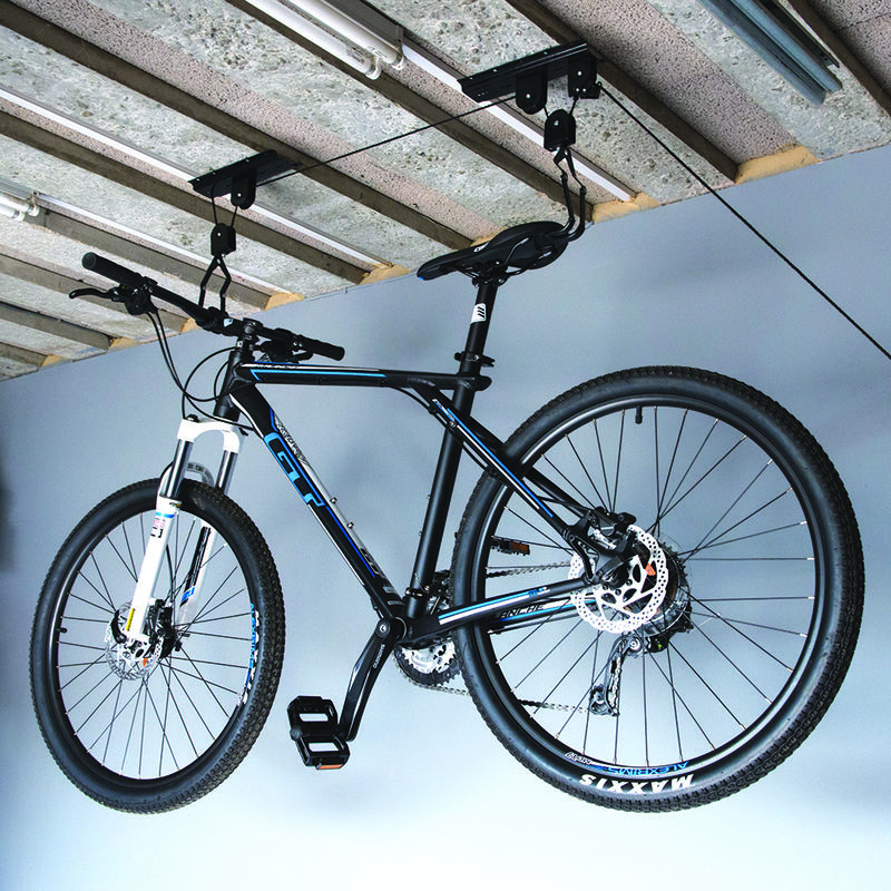 Image of Led Leds - supporto appendi bici mtb staffa bicicletta soffitto garage carrucola gancio