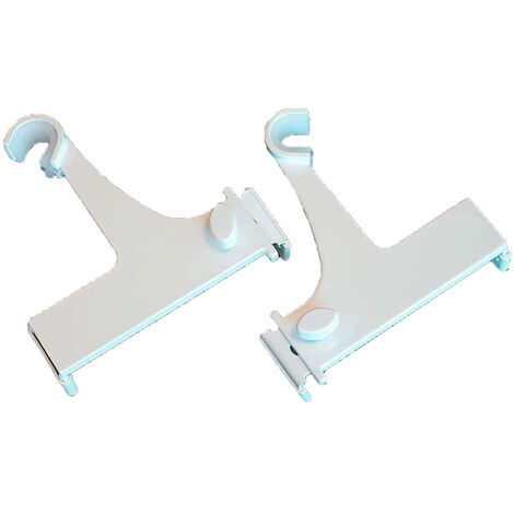 Supporto Asse Tenda Coppia Appoggio Bastone 20-28d Regolabile 14-24 cm Bianche