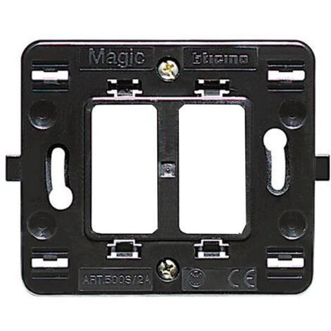 Supporto Bticino Magic 2 posti separati per scatola tonda 500S/2