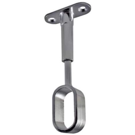 SUPPORTO CENTRALE PER TUBI OVALI 30x15MM- IN ZAMA - CROMATO