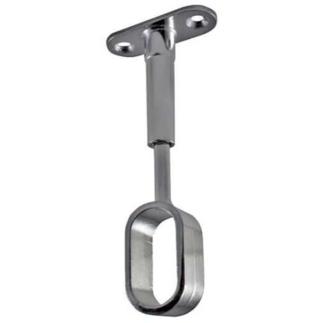 SUPPORTO CENTRALE PER TUBI OVALI 30x15MM- IN ZAMA - CROMATO