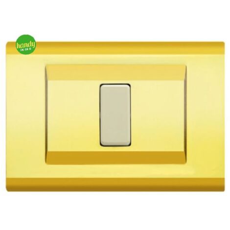 Supporto centrato 2 posti 3 moduli tond - q oro