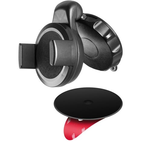 Supporto da auto per smartphone con ventosa Slim, Per un fissaggio semplice e sicuro nel veicolo.