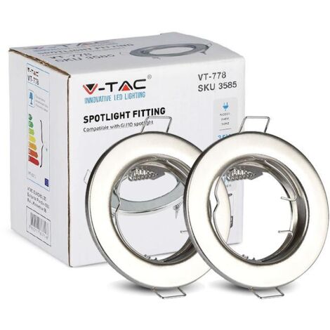 Supporto da Incasso Rotondo in Ferro 80x30mm Nickel 2pz