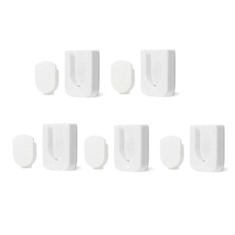 Supporto da parete magnetico per telecomando, 5 organizer per telecomando, TV autoadesiva (bianco)