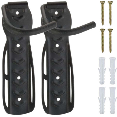 Supporto da parete nero per biciclette - 2 pz 8