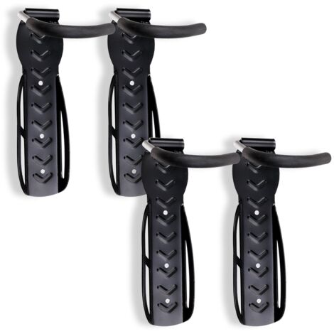 Supporto da parete per 4 bici, colore nero, per supporti da parete
