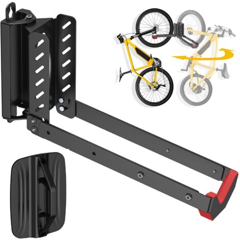 Supporto da parete per bici regolabile - Salvaspazio - Design facile da sollevare con braccio pieghevole e funzione girevole