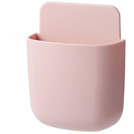 Supporto da parete per telecomando, confezione da 4 supporti autoadesivi rosa per telecomando, per riporre telecomando, matita, cellulare e spazzolino da denti.