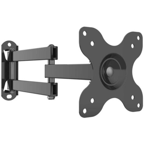 Supporto da parete per TV, braccio di estensione articolato LCD Full Motion da 15", staffa TV inclinabile e girevole per la maggior parte dei display a schermo piatto LED da 13-32", nero