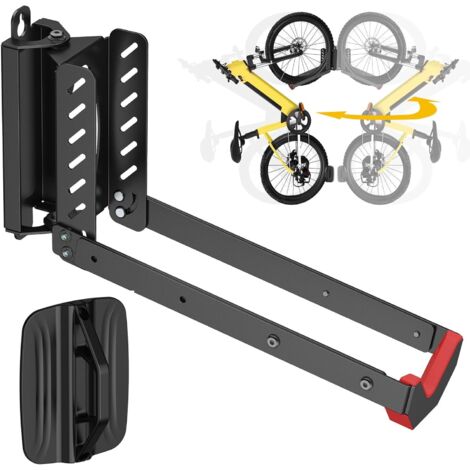 Supporto da parete regolabile per bici - Salvaspazio - Design facile da sollevare con braccio pieghevole e funzione girevole (1 unità)