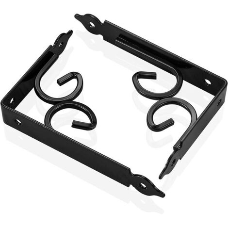 Supporto da parete - supporto per mensola - supporti e staffe decorative per mensole, staffe rustiche, staffe angolari, staffa angolare incernierata con viti - 2 pezzi/nero