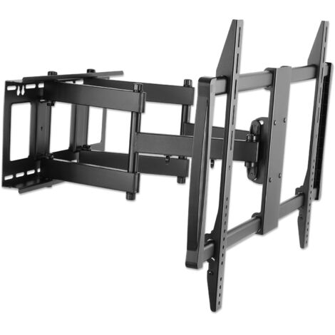 Supporto da Parete Universale Manhattan per Schermi da 60-100 Pollici, Regolabile, Girevole e Tilt, Compatibile con Monitor e TV a Schermo Piatto