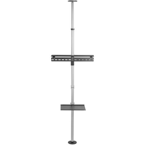 Supporto da Pavimento a Soffitto in Alluminio per TV LCD/LED/Plasma 37-70'', Regolabile, Colore Silver