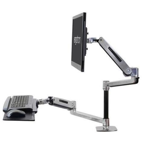 Supporto da scrivania Ergotron WorkFit-LX in alluminio lucido