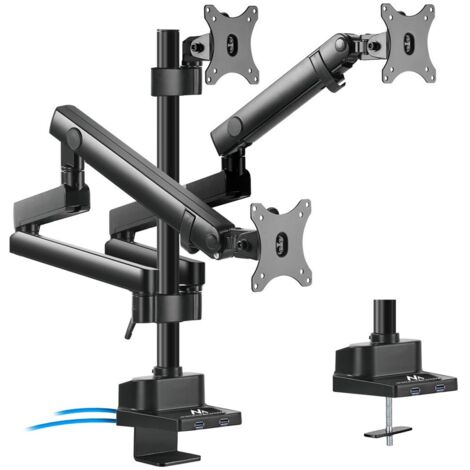 SUPPORTO DA SCRIVANIA MACLEAN PER 3 MONITOR MC-811