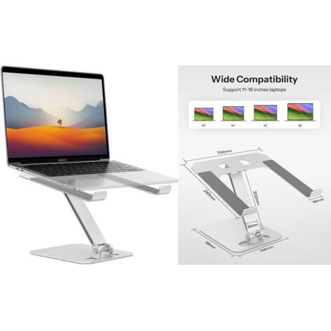 Supporto da scrivania per laptop, supporto ergonomico regolabile