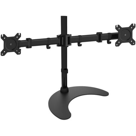 Supporto da Scrivania Techly per Due Monitor LCD 13-27 Pollici con Base, Modello ICA-LCD-3410