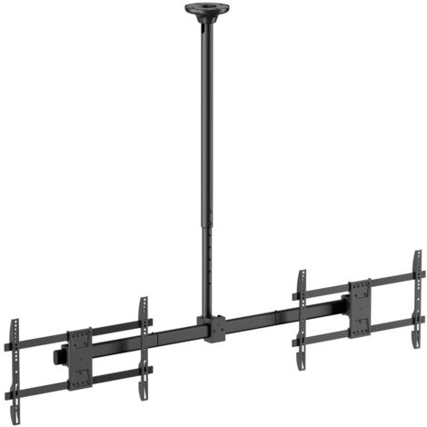 Supporto da soffitto orientabile con doppio braccio per TV 34" - 60" (fino a 80kg) compatibile con tutte le marche (VESA)