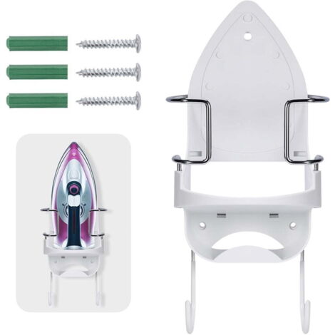 Supporto da stiro a parete universale, appendiabiti per asse da stiro elettrico per uso domestico, accessorio resistente al calore per lavanderie, case, hotel, uffici e ripostigli.